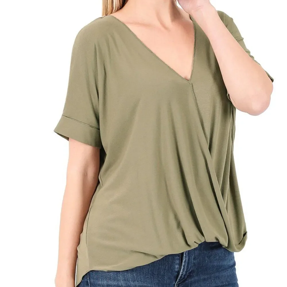 Rayon Span Crepe Layered Look - Draped Front - Picture 2 of 2